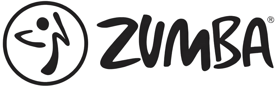 Zumba logo with stylized dancing figure inside a circle followed by the word 'Zumba' in bold letters.